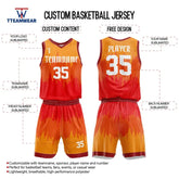 Custom Fire Basketball Jersey Uniform